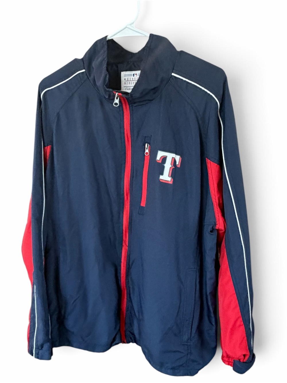 G-III Sports by Carl Banks 90’s Y2K Texas Rangers MLB Full Zip Jacket XL